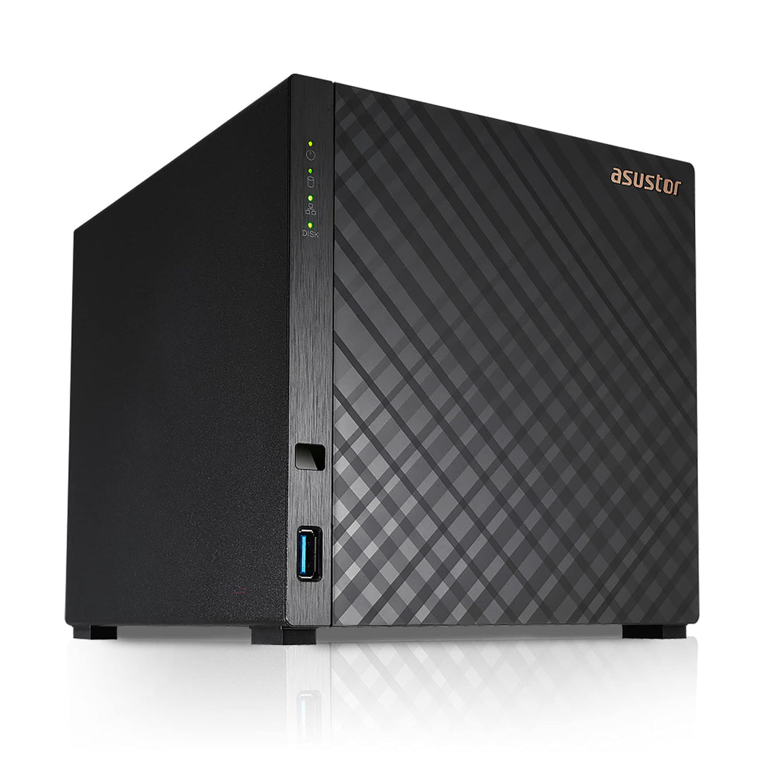 Asustor Drivestor 4 AS1104T 4 Bay NAS Server - Netzwerkspeicher Gehäuse, Quad Core 1.4 Ghz CPU, 2,5