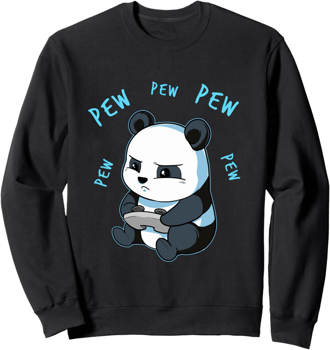 Lustiges Gaming Panda Bär Pew Video Game Player Computer Sweatshirt