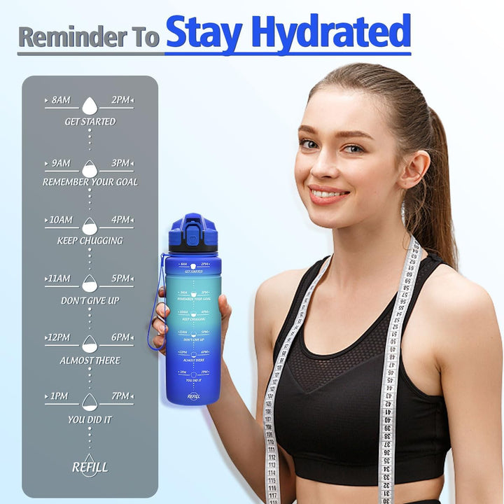 Sport Trinkflasche 500ml, 700ml, 1L, 1,5L Trinkflasche Kinder Auslaufsicher, BPA-frei Tritan Motivie