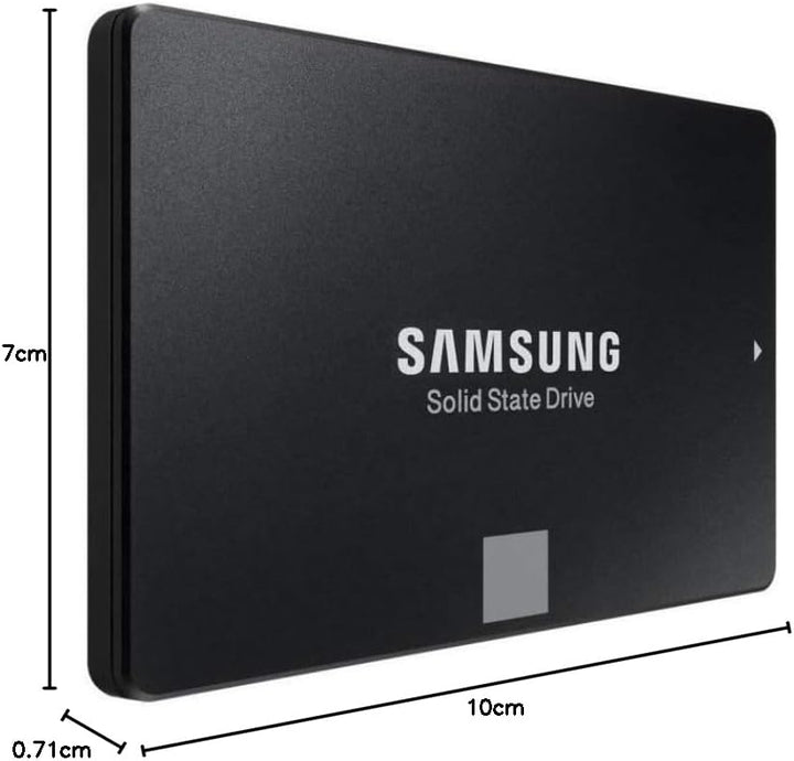 Samsung MZ-76E2T0B/EU 860 EVO 2 TB SATA 2,5" Interne SSD, Festkörper-Laufwerk, Schwarz 2000 GB, 2000