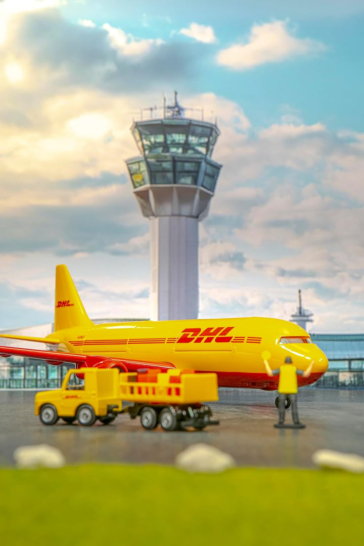 DHL Frachtflugzeug mit Zubehör (blau/weiss)