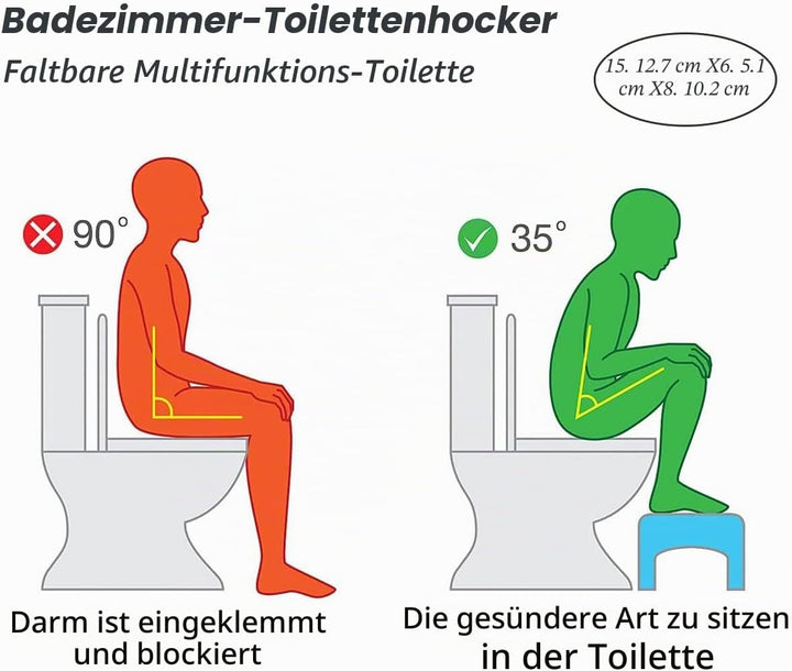 Badezimmertoilette, Hocktoilette, abnehmbare multifunktionale Sitzablage, tragbare Stufe für das Bad