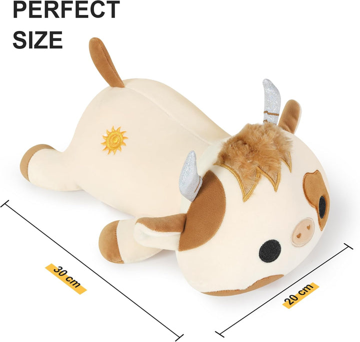 shownicer Plüschtier Kuh Kuscheltier Stofftier Kawaii Kuh Plüsch Kissen Spielzeug Milchkuh Plüsch Wu
