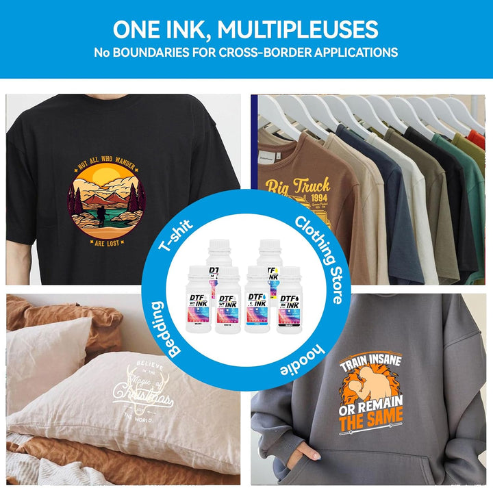 DTF Tinte, DTF Transfertinte für Textildruck PET-Folien Thermotransfer für DTF-Drucker, Kompatibel m