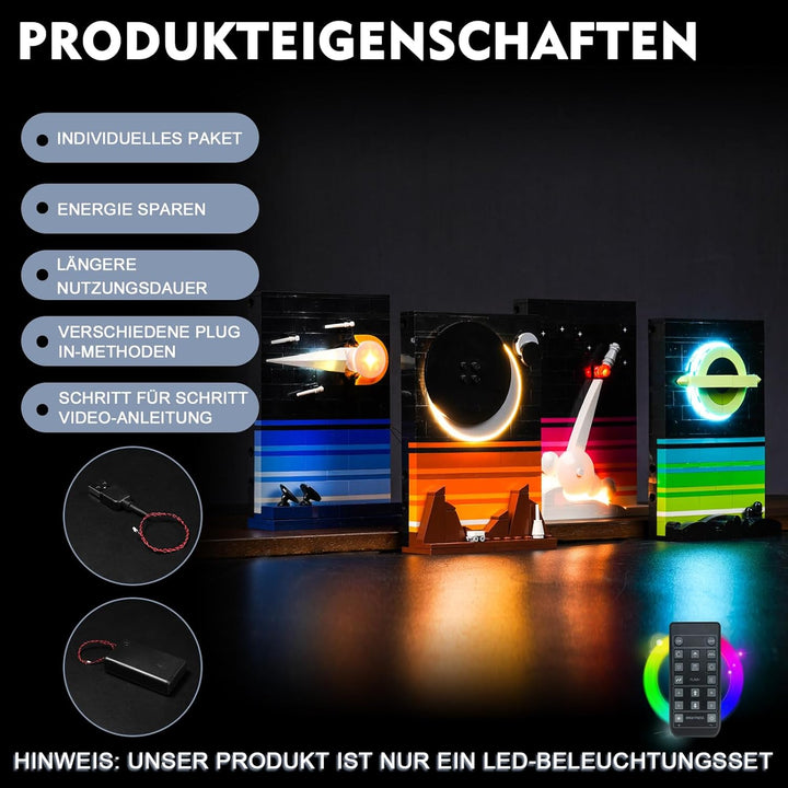 Fernbedienung Licht-Kit für Lego 21340 Ideas Tales of The Space Age (Kein Lego-Modell), Led Beleucht
