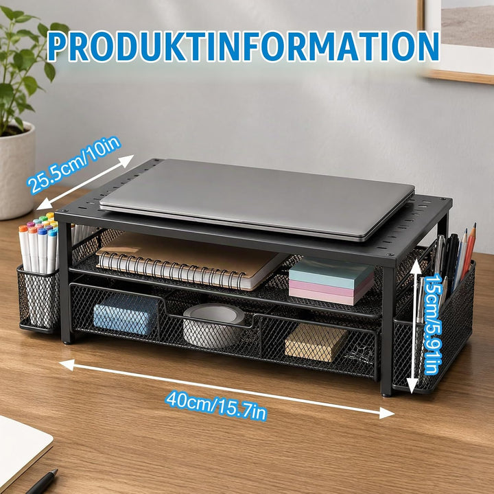 Monitorständer Monitor Stand Bildschirmerhöhung mit Schublade | Monitor Ständer Monitorerhöhung Bild