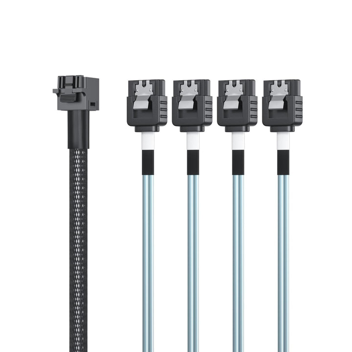 10Gtek SFF-8643(Host) zu 4x Sata(Target) 0.5-Meter(1.65-ft), 6G Internal Mini SAS HD to SATA 7pin Ha