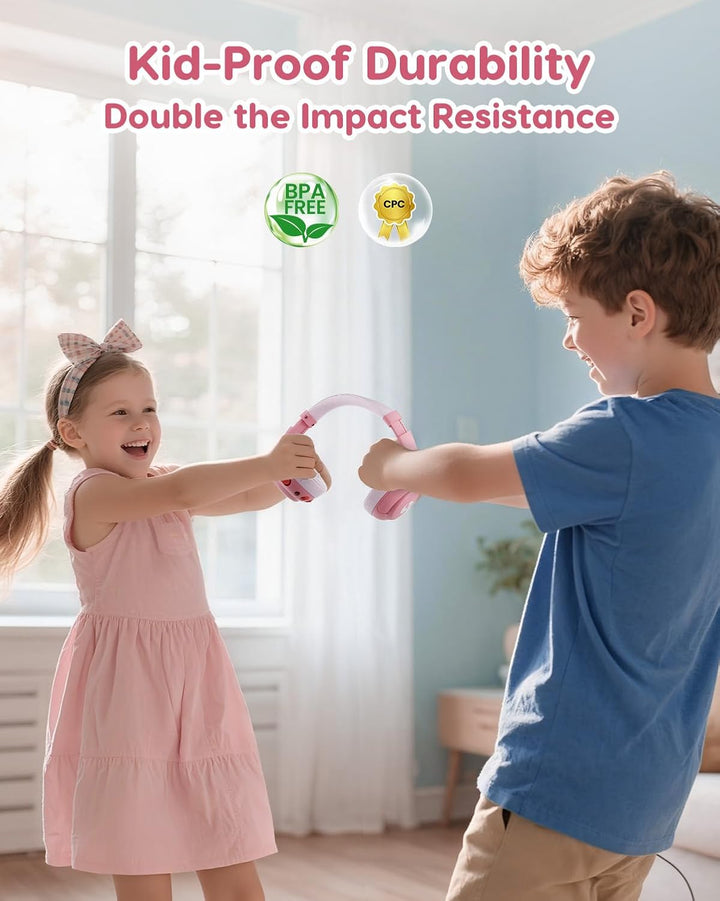 Bluetooth Kopfhörer Kinder, 85dBA Sicheres Volumen, Bluetooth 5.4, BPA Frei/CPC Zertifiziert, 75 Std