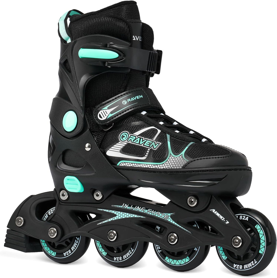 RAVEN Inline Skates Inliner für Kinder und Erwachsene OPTIONAL 2in1 mit Schlittschuhen verstellbar S