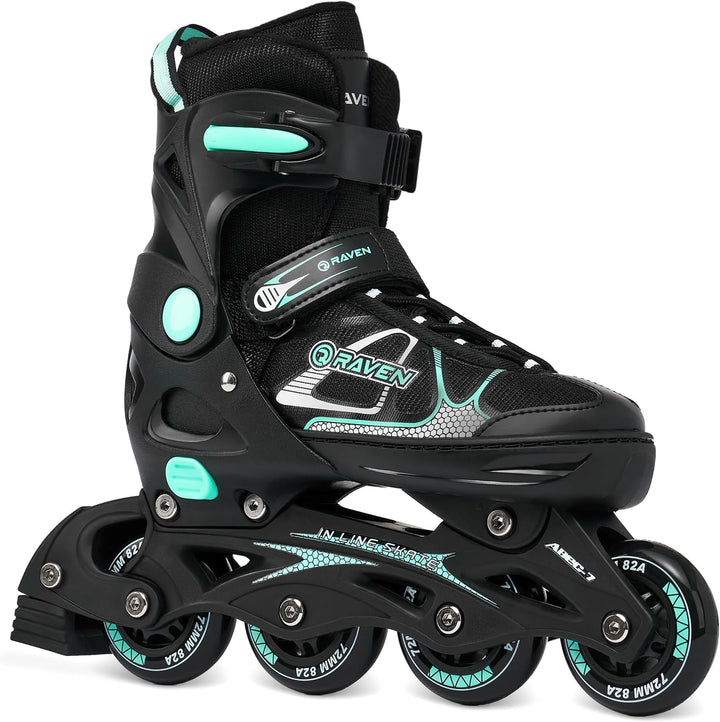 RAVEN Inline Skates Inliner für Kinder und Erwachsene OPTIONAL 2in1 mit Schlittschuhen verstellbar S