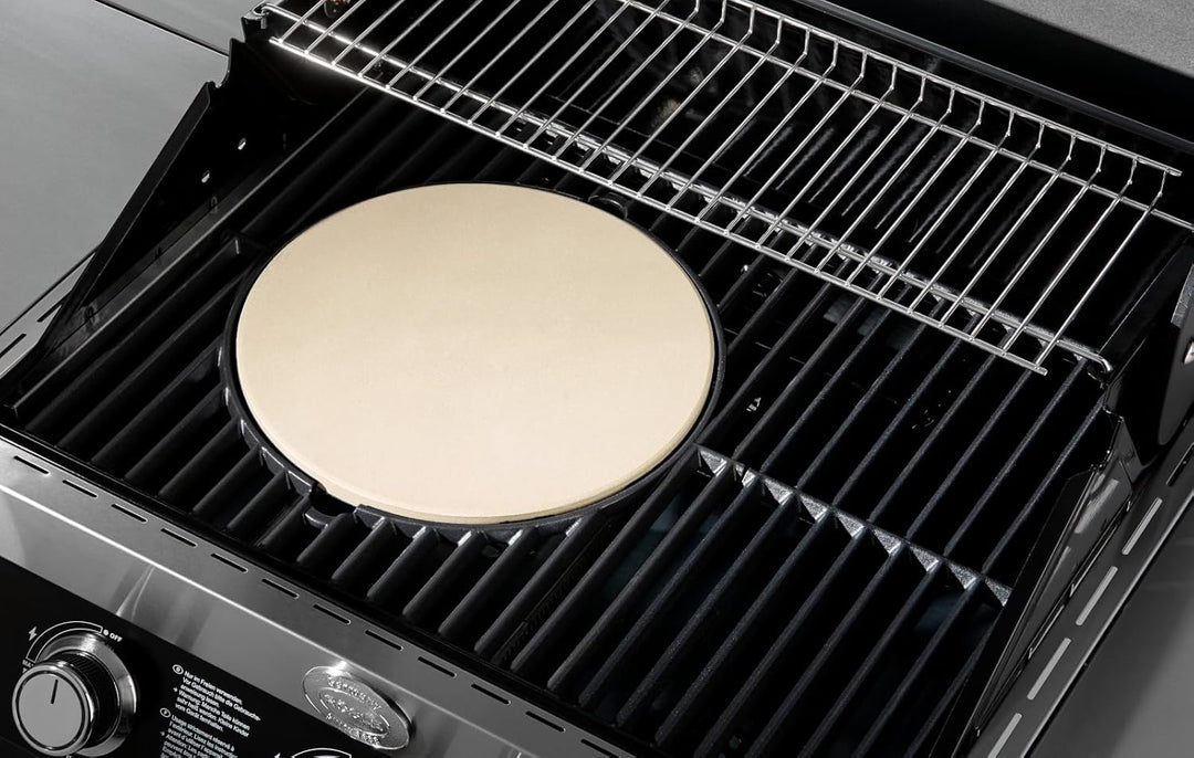 RÖSLE VARIO Pizzastein, Hochwertiger Pizzastein aus Cordierit zur Zubereitung von Pizza, Flammkuchen