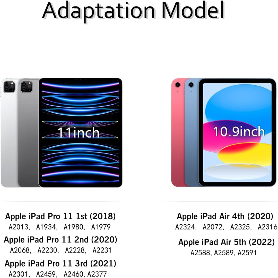 KOOCHUWAH Tastatur Hülle Kompatibel mit iPad Air 5/4 10.9 2022/2020, iPad Pro 11 (3/2/1Gen), Bluetoo