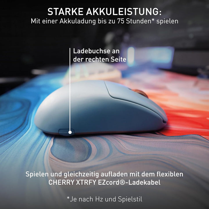CHERRY XTRFY M68 Wireless, Ultraleichte Kabellose Gaming-Maus, 2,4 GHz Funk, Optimiert für esports,