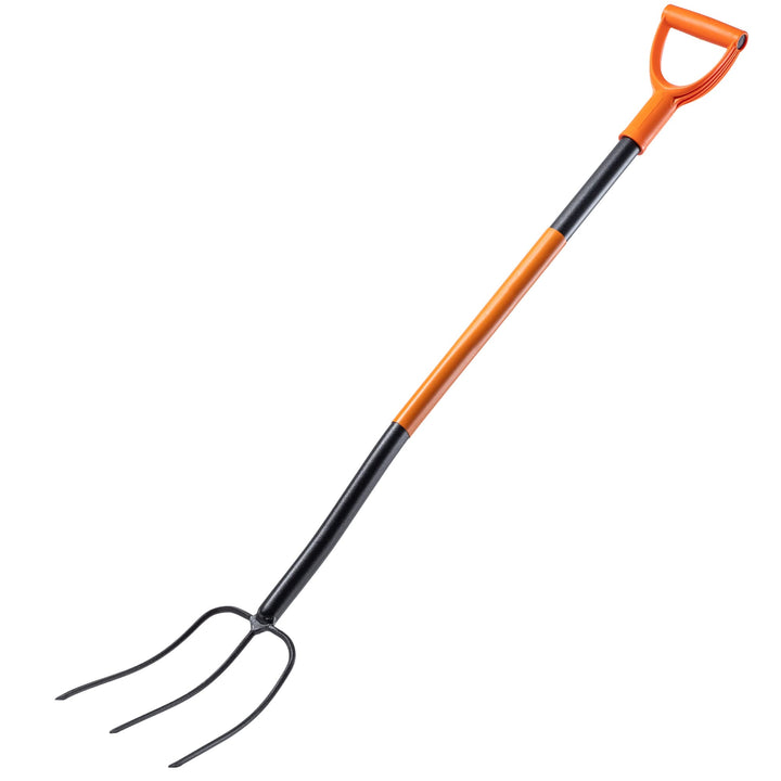KADAX Spatengabel aus Stahl, 135cm Lange Gabel, Heugabel, Grabgabel zum Umgraben, ergonomische Garte