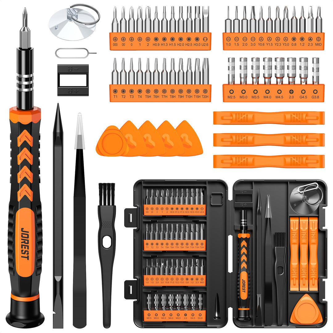 JOREST 59Pcs Feinmechaniker Schraubendreher Set, Mini Werkzeug mit Torx T5 T6 T8, T9, P5 usw, Repara