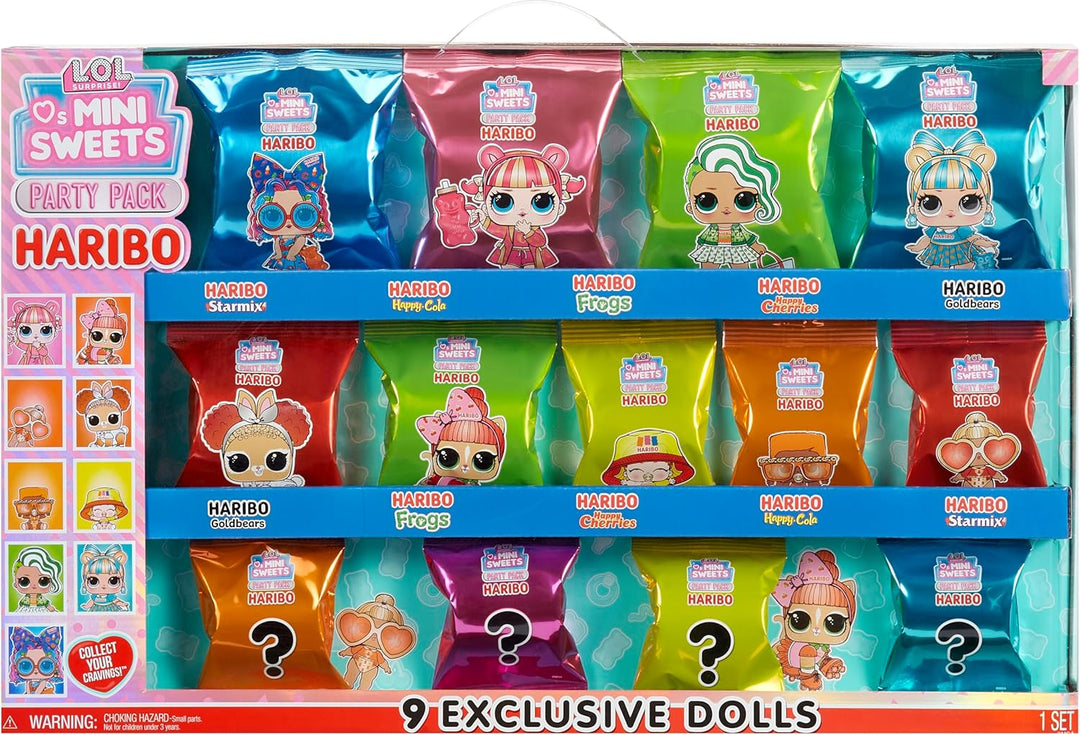L.O.L. Surprise! Loves Mini Sweets X HARIBO Party Pack - Mit 9 Sammlerpuppen und über 45 Überraschun