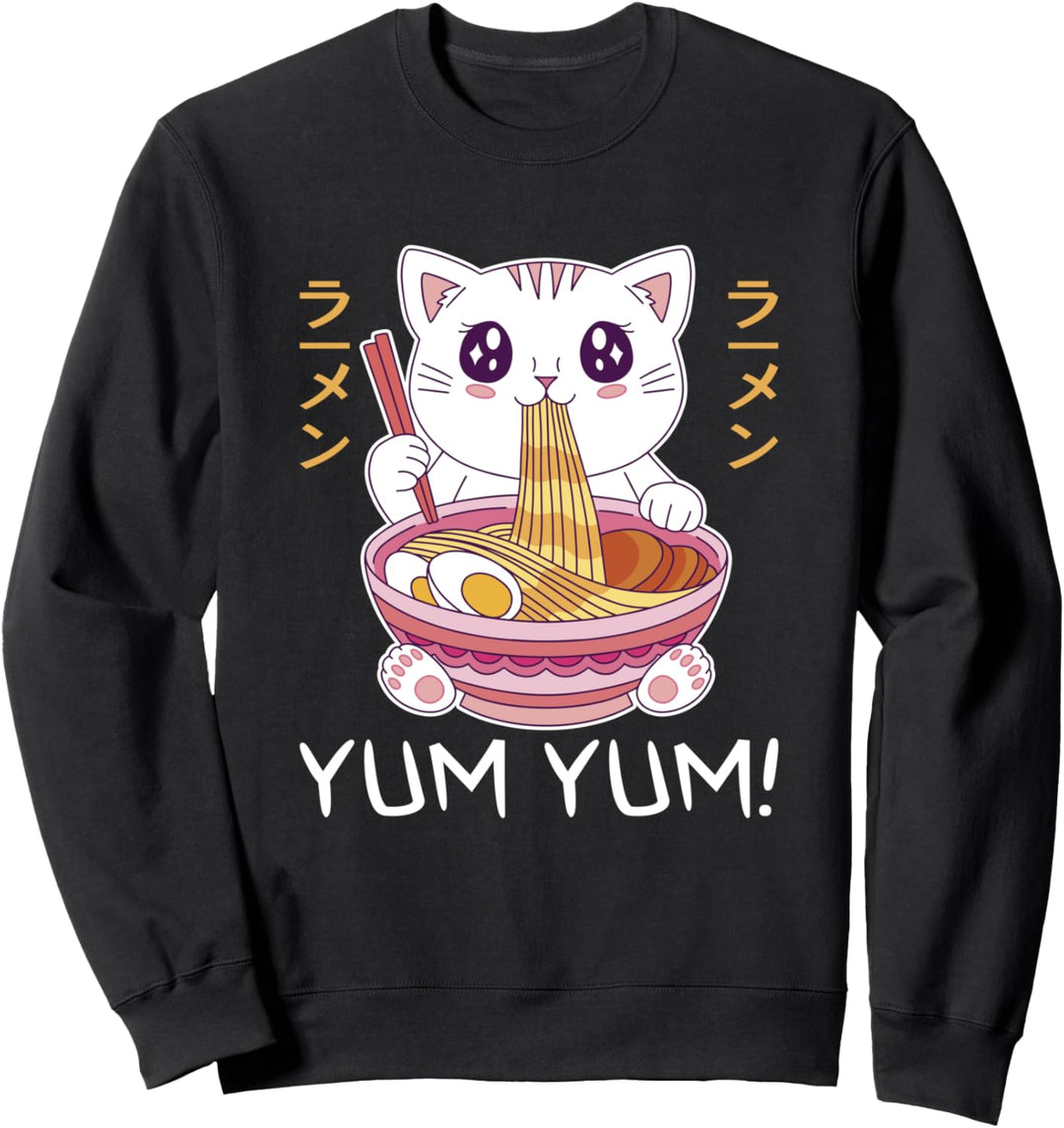 Kawaii Neko Ramen Lover Japanese Noodle Anime Sweatshirt