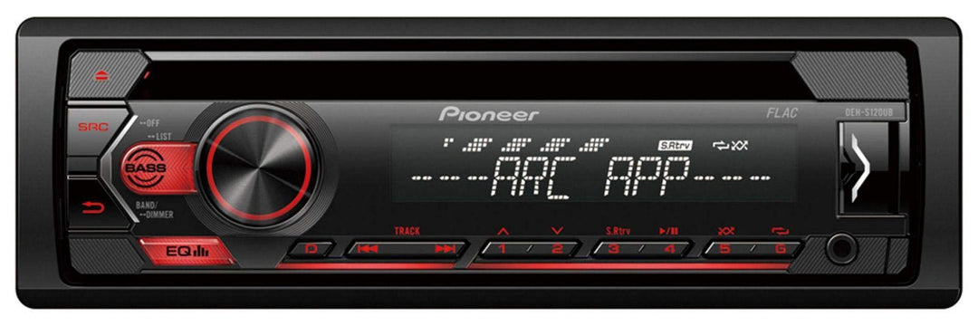 Pioneer DEH-S120UB 1DIN RDS-Autoradio mit roter Tastenbeleuchtung , Display weiss ,Android-Unterstüt