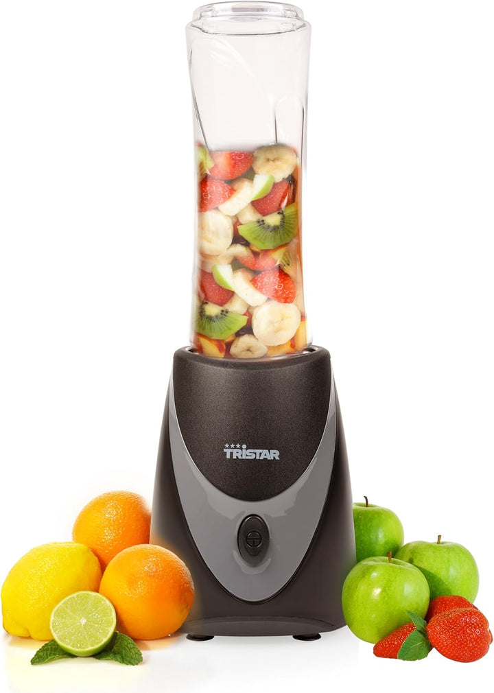 Tristar Smoothie Maker – 500ml Becher – Blender to go – Edelstahlklingen – mit Deckel – spülmaschine