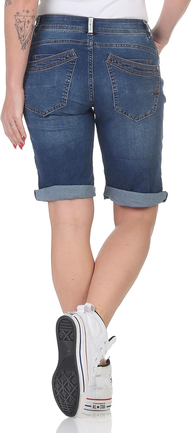 Buena Vista Jeans Hosen Damen - Malibu Short - Stretch Denim - Jeansblau - Gr. M