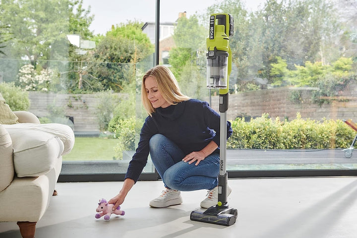 RYOBI 18 V ONE+ Akku-Bodenhandsauger RSV18-0 (30 AirWatt Saugleistung, 820 l/min Luftstrom, 24 cm br