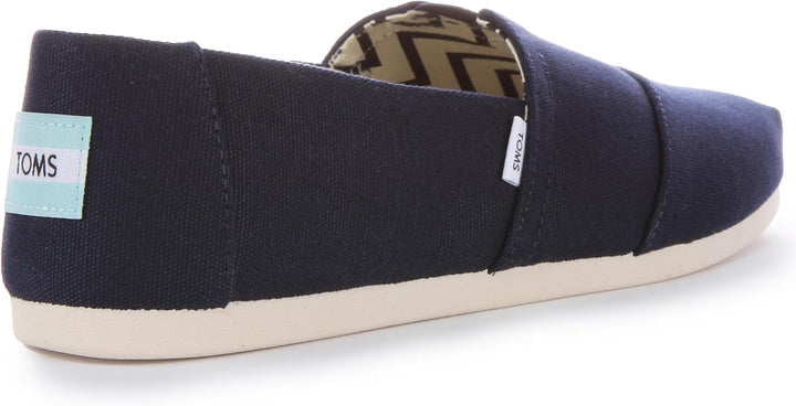 TOMS Herren Alpargata aus Recycelter Baumwolle Flache Slipper 39 EU Navy, 39 EU Navy