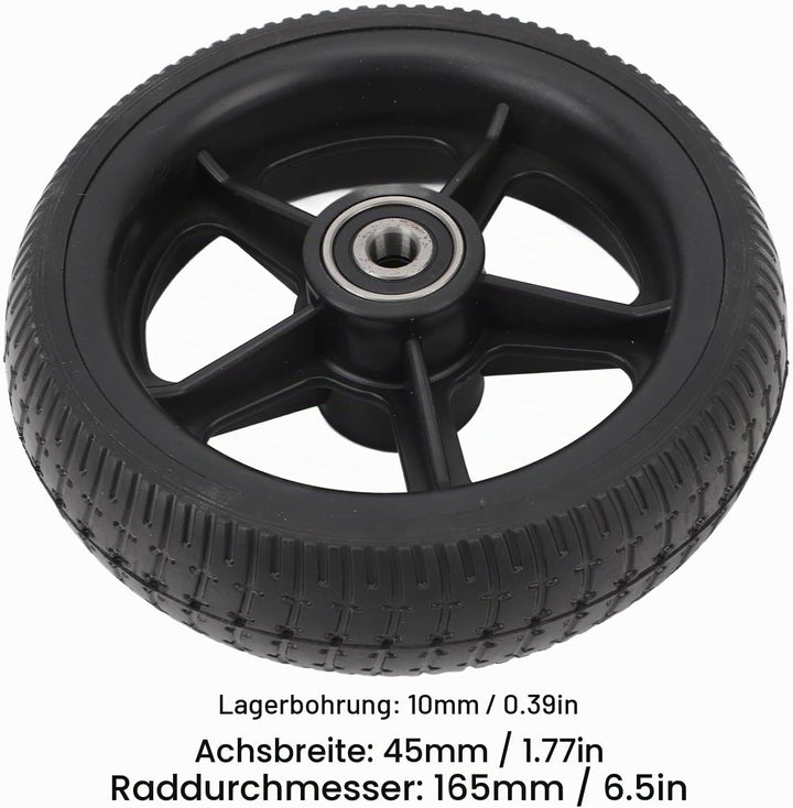 Elektroroller-Hinterrad-Baugruppe, Rutschfestes Gummi, 6,5 Zoll, Stossdämpfender Griff, Sicherheits-