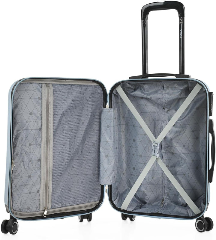ITACA - Trolley handgepäck Cabin Trolley Koffer reisekoffer hartschalenkoffer mit zahlenschloss - Ka