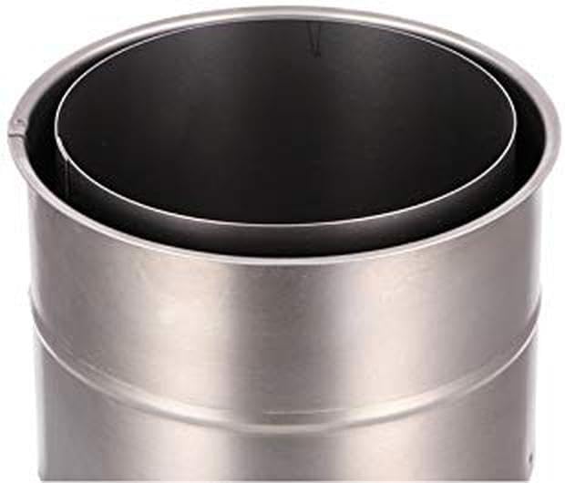 Kamino Flam Wandfutter doppelt in Silber, Doppelwandfutter aus feueraluminiertem Stahl, geprüft nach