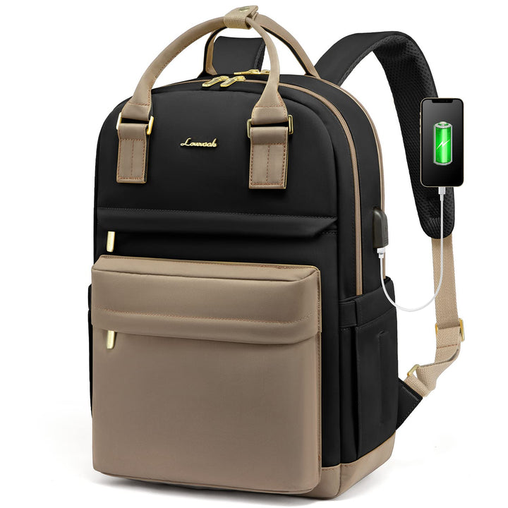 LOVEVOOK Rucksack Damen, 15,6 Zoll Laptop Rucksack Schulrucksack Mädchen Teenager mit Laptopfach, Wa
