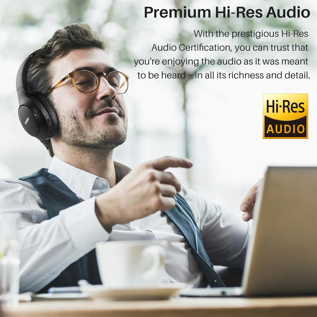 TOZO HT2 Kabelloser Bluetooth Kopfhörer Over-Ear mit Hybrid Active Noise Cancelling, 56 Stdn. Spielz