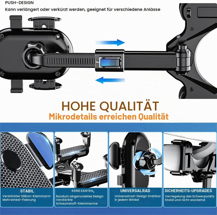 Handyhalterung Auto, Universelle Fahrzeug Handyhalterung, 360° Drehung Universal KFZ Handy Halterung