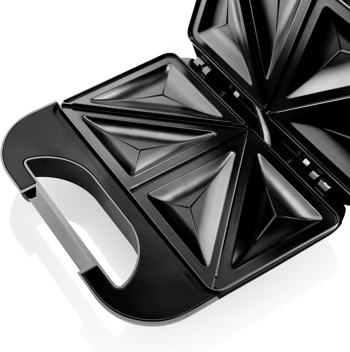 HYUNDAI ELECTRONICS SM615 I Sandwichmaker I 750 W | Sandwich-Toaster | 4 Dreiecks-Sandwiches | Kontr