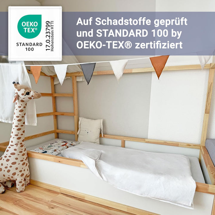 ZOLLNER Kinderbettdecke, 100 x 135 cm, Daunen, Federn, Baumwolle 100x135 cm (1er Pack), 100x135 cm (