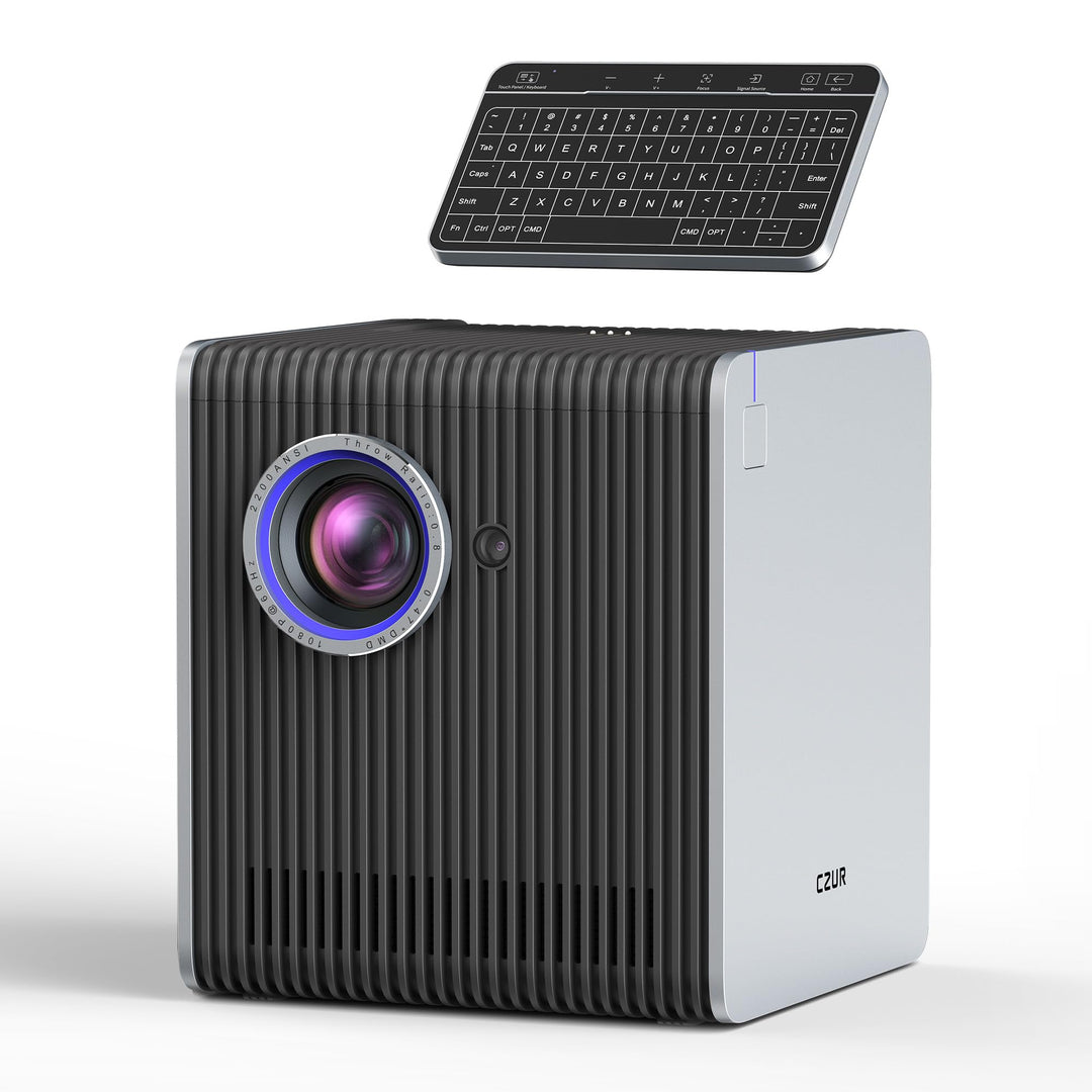 CZUR StarryHub Konferenz Beamer 2200 ANSI mit 120° Weitwinkel Videokonferenzkamera, 1080P Kurzdistan