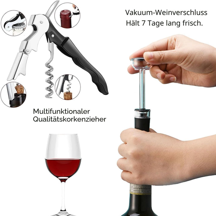 AIKARO - Elektrischer Weinbelüfter Ausgiesser Wiederaufladbarer Automatischer Dekanter, mit Korkenzi