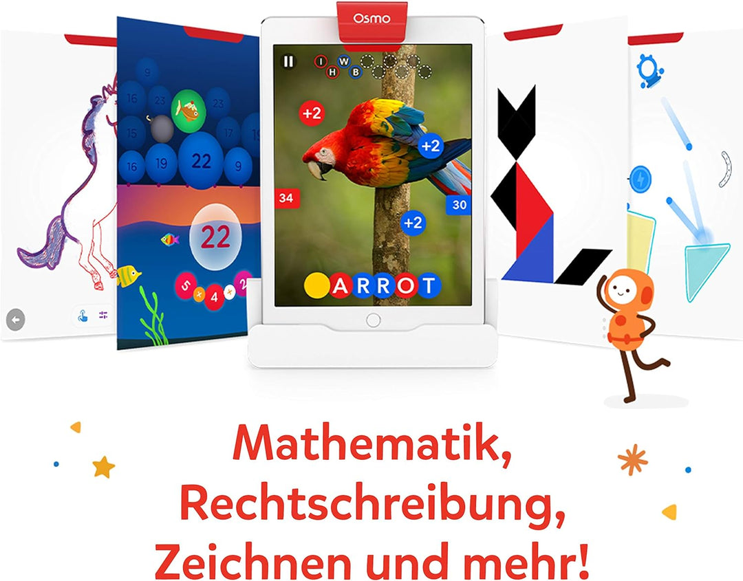 Osmo - Genius Starter Kit - 5 interaktive Lernspiele - Alter 6-10 Jahre - Mathematik, Rechtschreibun