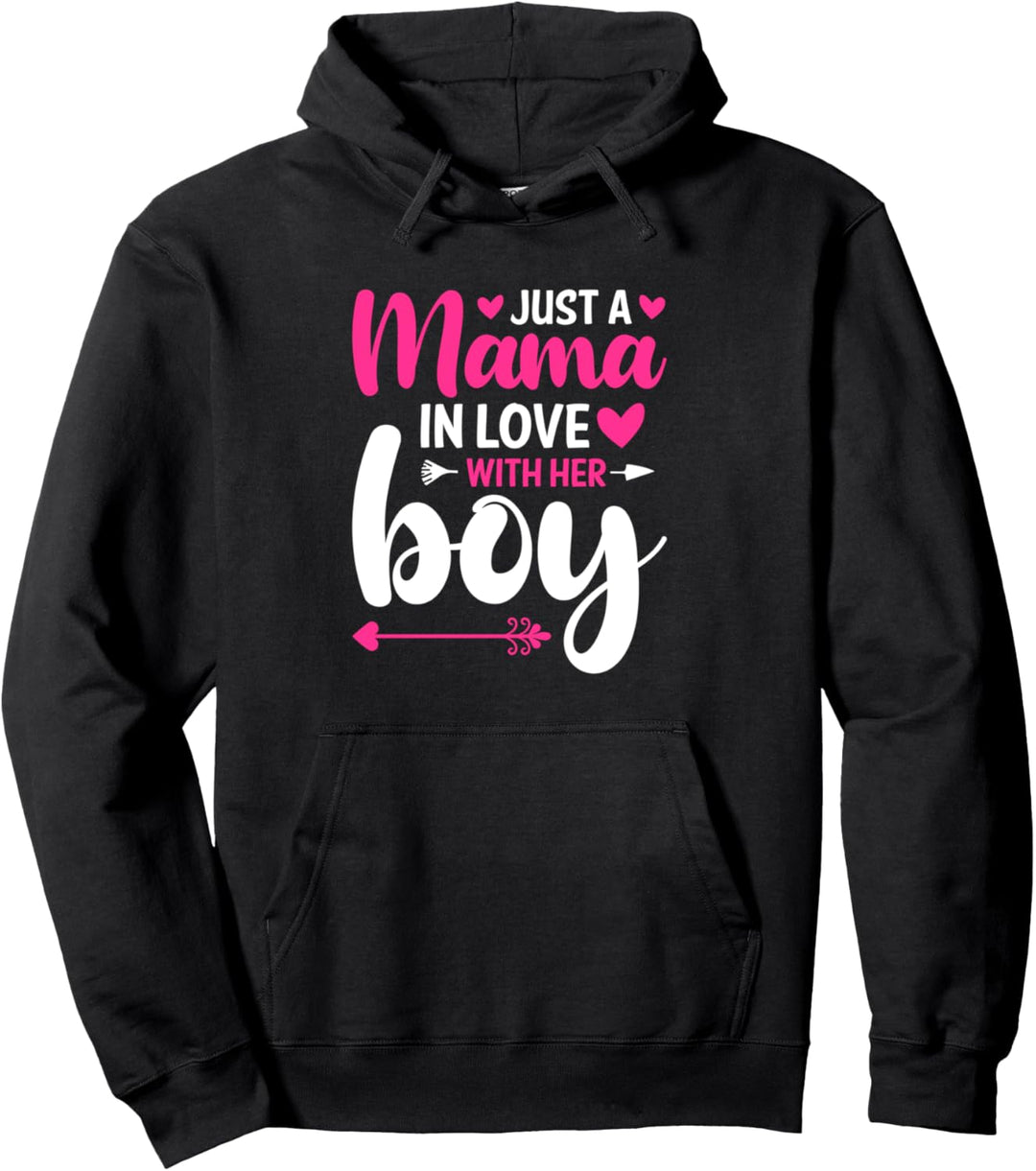 Nur eine Mama in der Liebe mit ihren Jungen Mothers Day Pullover Hoodie