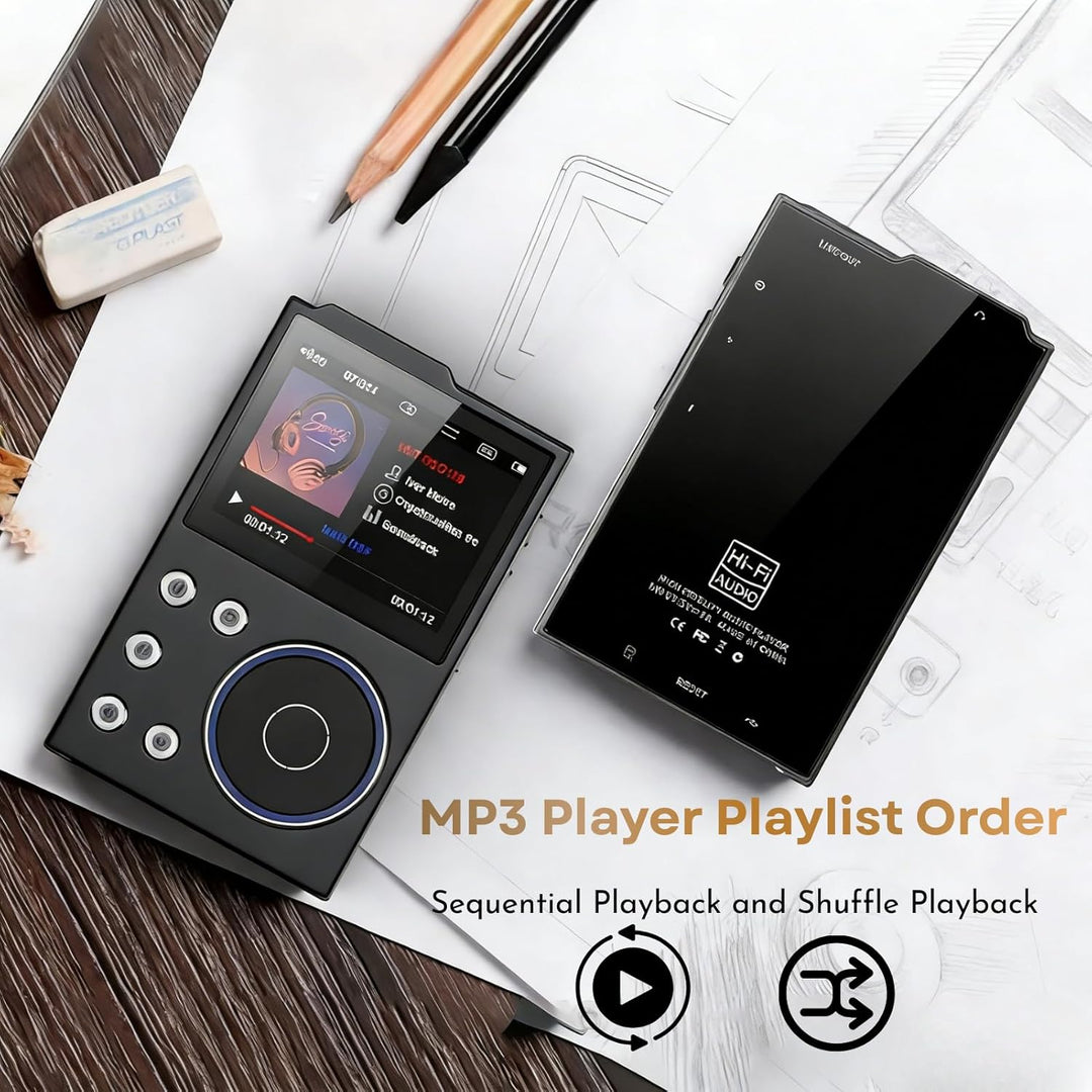 Hi Res MP3 Player, 16GB Bluetooth 5.3 HiFi DSD DAC FLAC Audio Player Verlustfreier Hochauflösender M