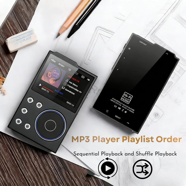 Hi Res MP3 Player, 16GB Bluetooth 5.3 HiFi DSD DAC FLAC Audio Player Verlustfreier Hochauflösender M