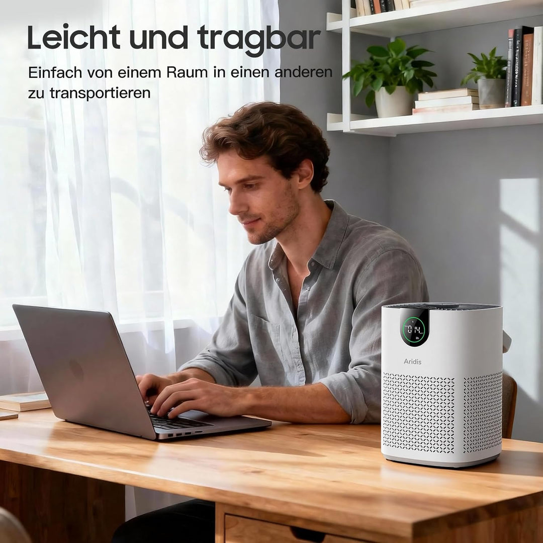 HEPA Luftreiniger Allergiker – Luftfilter für Schlafzimmer, Pollen, Allergien, Gerüche & Tierhaare,