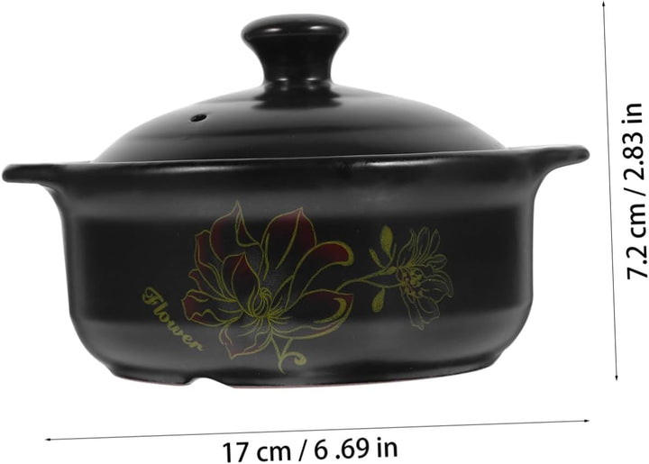 Cabilock Keramik Schmortopf Eintopf Suppentopf Auflauf Topf Steintopf mit Deckel Tontopf Bratentopfe