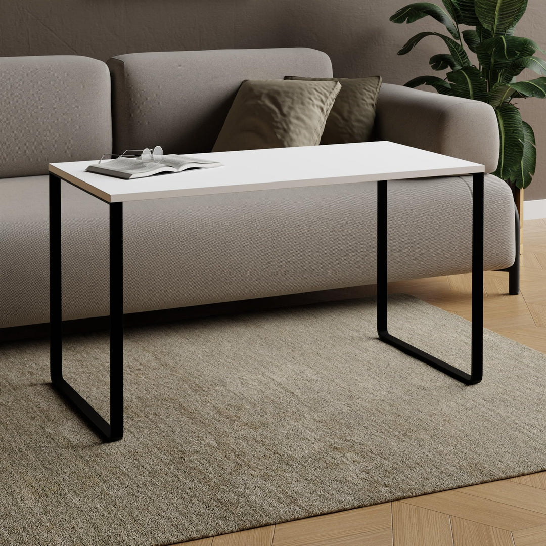 AKKE Couchtisch Wohnzimmertisch Beistelltisch Mit Metallbeinen Laminierte Platte Höhe 55cm Tisch Für
