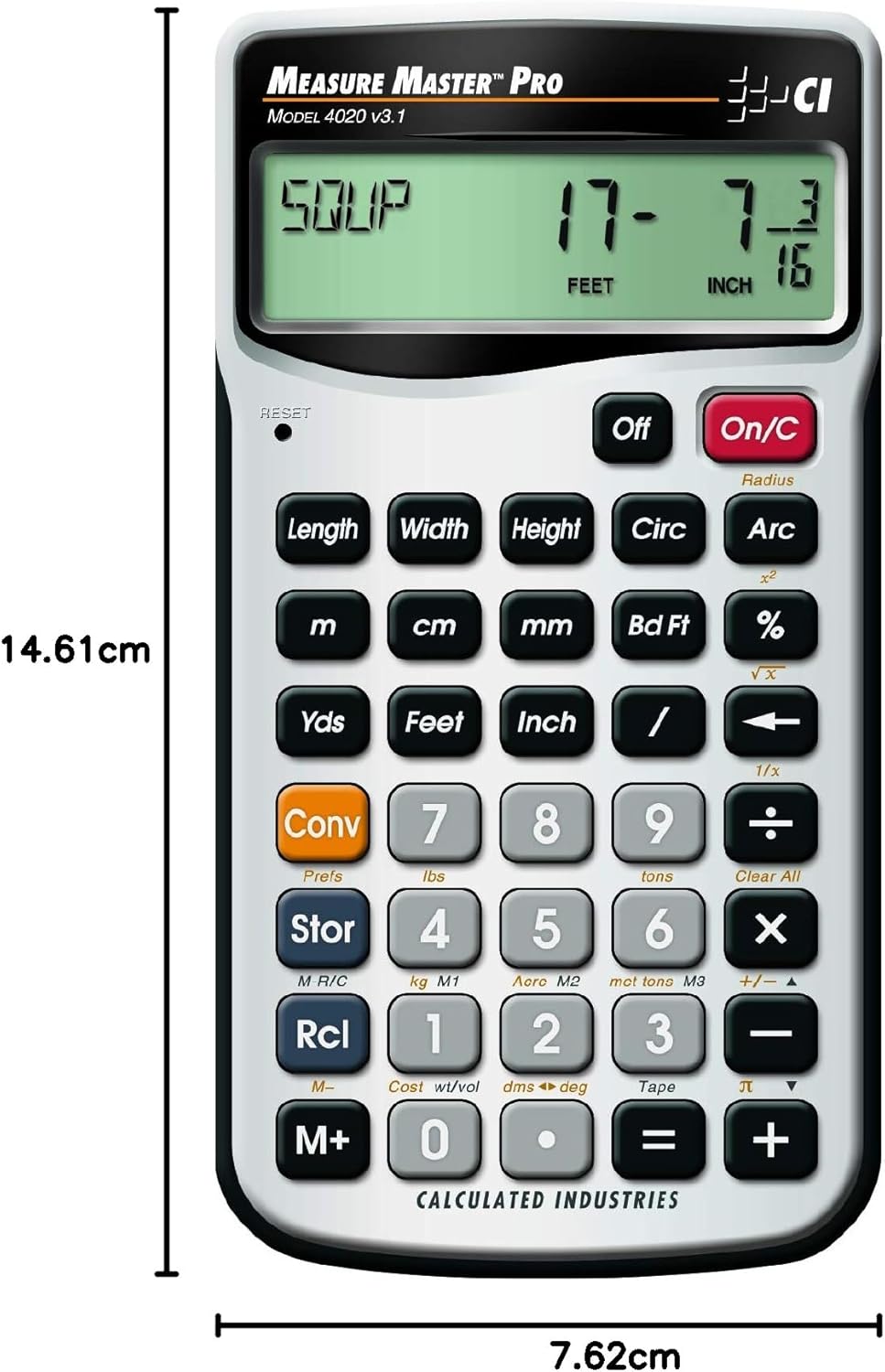 Calculated Industries Metrisches dreidimensionale