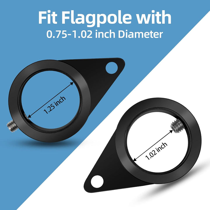 Anovo Fahnenmastringe, Fahnenmast-Ringe, Aluminiumlegierung, 360° drehbar, Anti-Wickel-Flaggenmontag