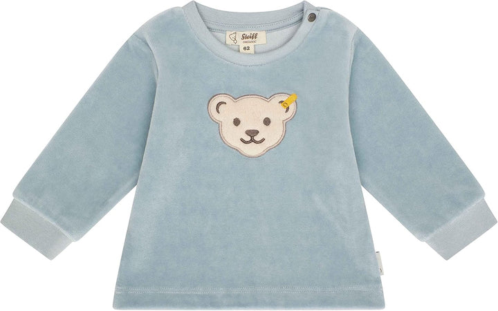 Steiff Unisex Baby Kapuze Sweatshirt 68 Celestial Blue, 68 Celestial Blue