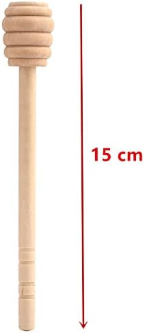 Honigrührer aus Holz, 50 Stück, Honig Rührstab Stick, Rührstab für Honigspender, Rührung (15 cm) 15C