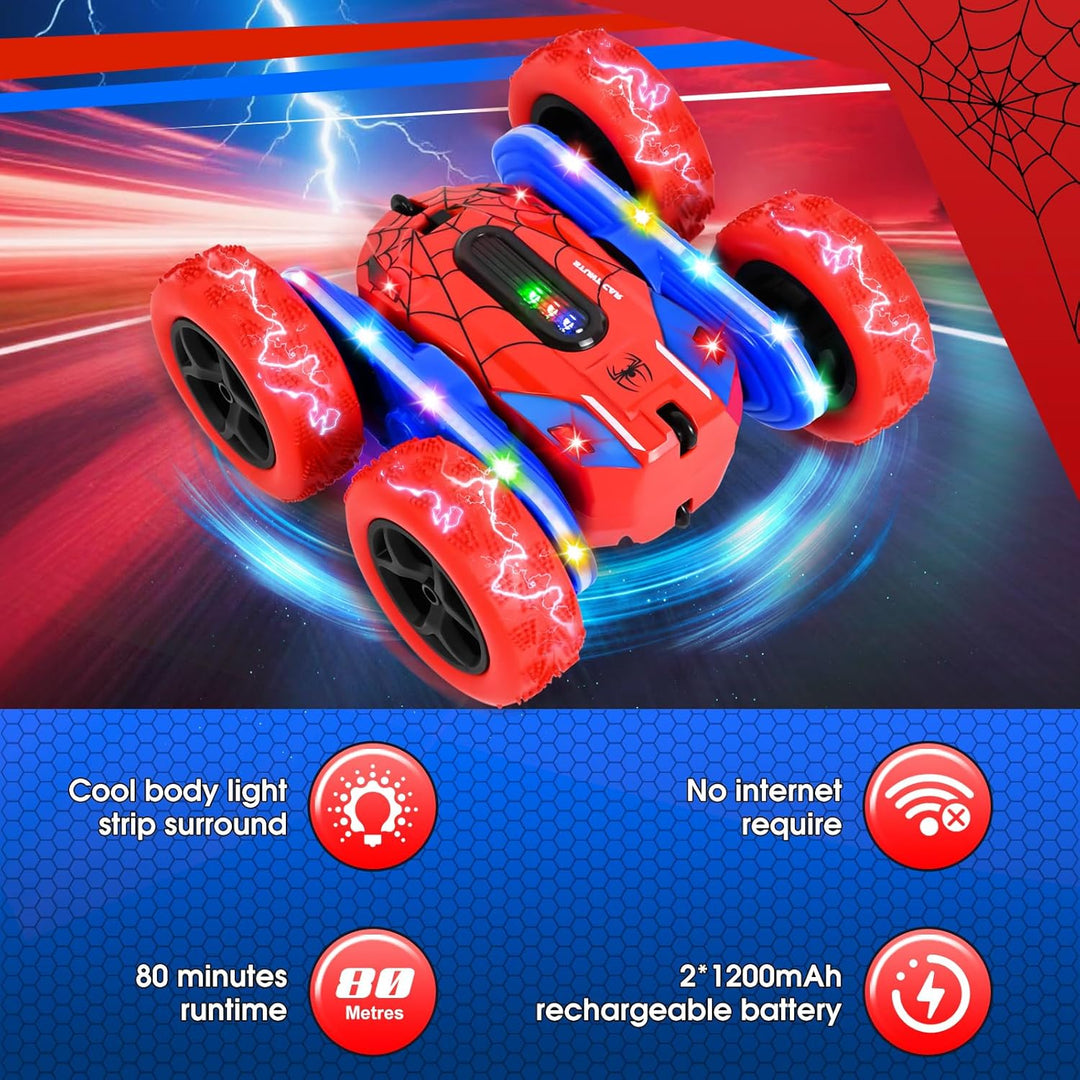 Ferngesteuertes Auto Spielzeug, 2.4Ghz 360° RC Auto Flip, 4WD Drift Spider RC Autos, Monstertruck Re