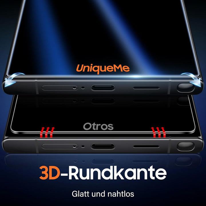 UniqueMe für Samsung Galaxy S24 Ultra für Panzerglas Sichtschutz - Privacy Schutzfolie, Automatische