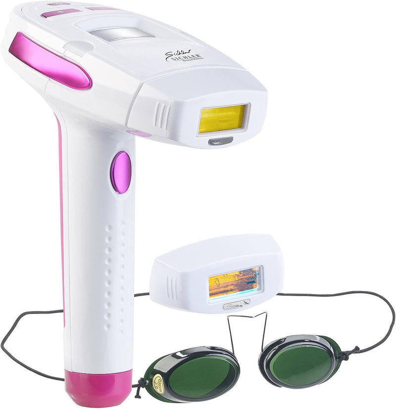 Sichler Beauty Laser Haarentferner: IPL-Haarentfernungs-System, 2 Aufsätze, Display, 5 Stufen,Schutz